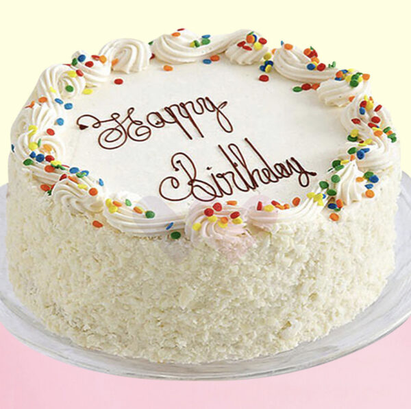 Birthday White Forest Cake (1kg)
